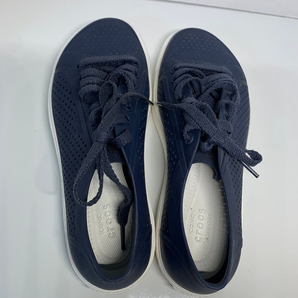 Crocs Navy Citilane Roka Court Lace Comfort Shoes/Sneakers Women 9 - Picture 5 of 8
